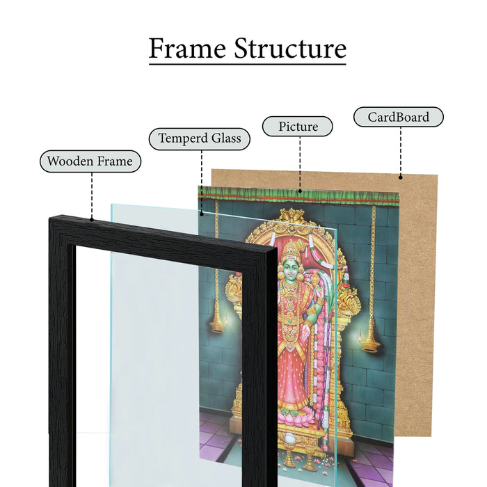 Abhirami Amman Wall Frame | Goddess Abhirami Standing Photo Frame for Pooja Space