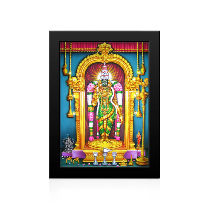 Goddess Meenakshi Amman Picture Frame | Divine Madurai Meenakshi Standing Photo Frame for Pooja Space