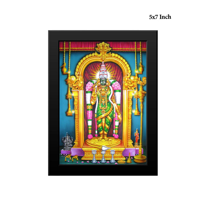 Goddess Meenakshi Amman Picture Frame | Divine Madurai Meenakshi Standing Photo Frame for Pooja Space