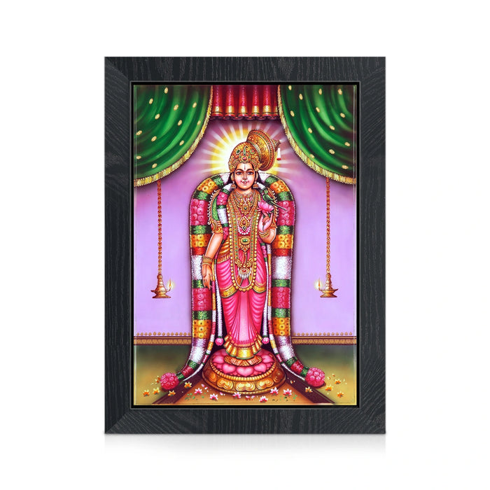 Andal Photo Frame | Sri Andal with Parrot & Lotus Picture Frame for Living Room & Pooja Space