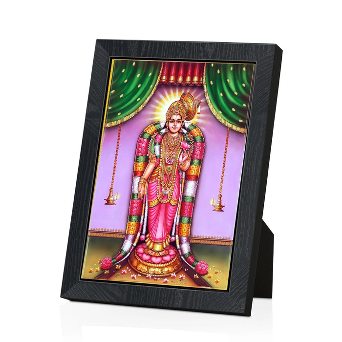 Andal Photo Frame | Sri Andal with Parrot & Lotus Picture Frame for Living Room & Pooja Space