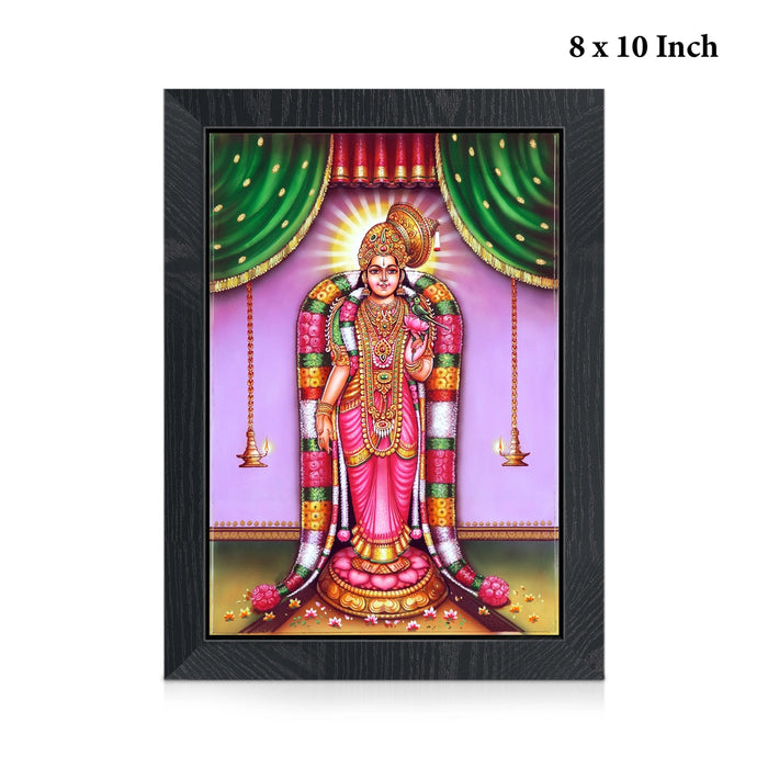 Andal Photo Frame | Sri Andal with Parrot & Lotus Picture Frame for Living Room & Pooja Space