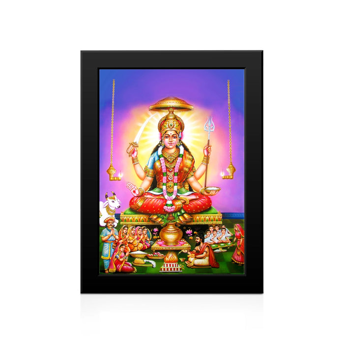 Santoshi Mata Wall Frame | Goddess Santoshi Maa Photo Frame for Pooja Room