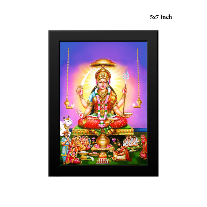 Santoshi Mata Wall Frame | Goddess Santoshi Maa Photo Frame for Pooja Room