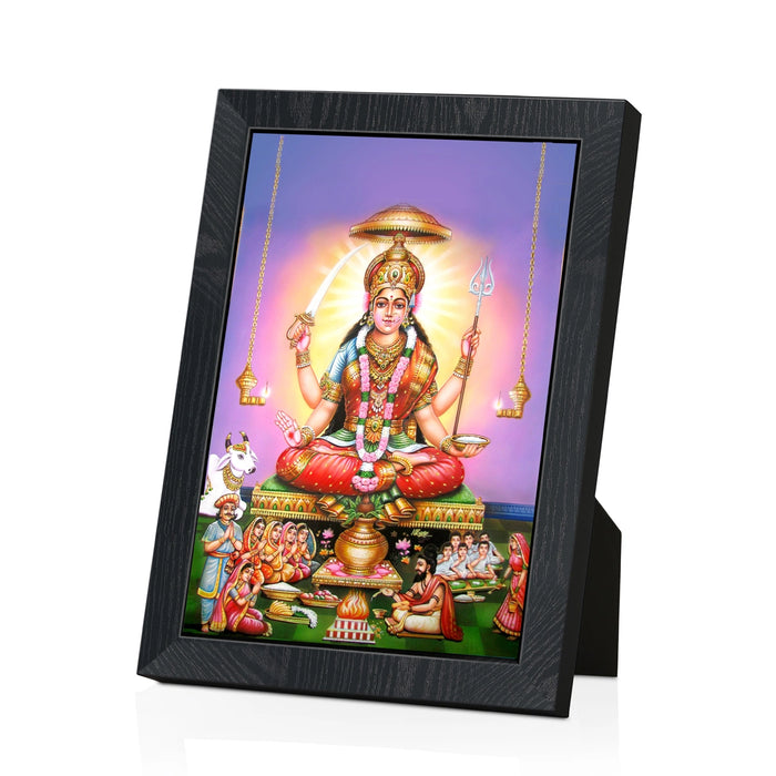 Santoshi Mata Wall Frame | Goddess Santoshi Maa Photo Frame for Pooja Room