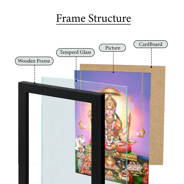 Santoshi Mata Wall Frame | Goddess Santoshi Maa Photo Frame for Pooja Room