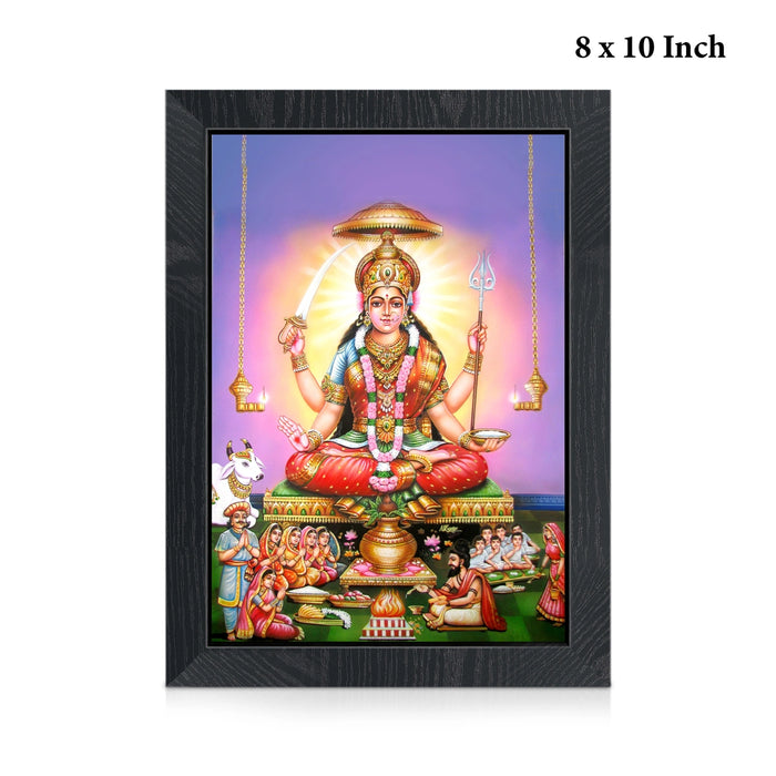 Santoshi Mata Wall Frame | Goddess Santoshi Maa Photo Frame for Pooja Room