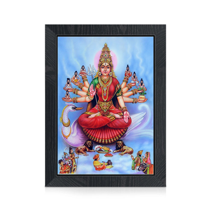 Goddess Ayur Devi Photo Frame | Divine Ayur Mata Picture Frame for Living Room & Pooja Space