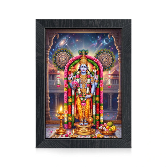 Guruvayurappan Picture Frame | Lord Guruvayur Krishna Photo Frame for Home & Pooja Room