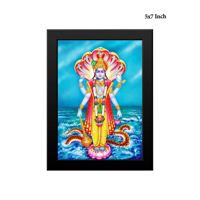 Lord Maha Vishnu Photo Frame | Lord Vishnu with Adisesha Wall Frame for Pooja Room