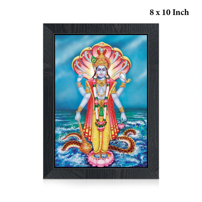 Lord Maha Vishnu Photo Frame | Lord Vishnu with Adisesha Wall Frame for Pooja Room