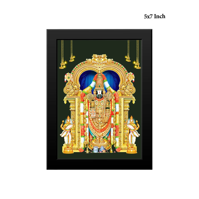 Lord Venkatachalapathi Wall Frame | Sri Venkateswara Swamy Photo Frame for Living Room & Pooja Space