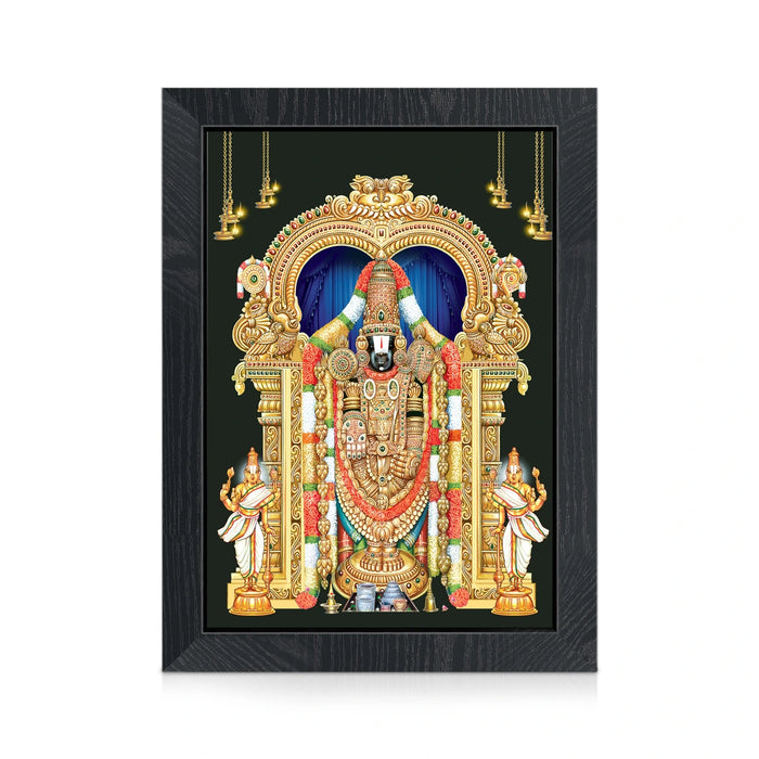 Lord Venkatachalapathi Wall Frame | Sri Venkateswara Swamy Photo Frame for Living Room & Pooja Space