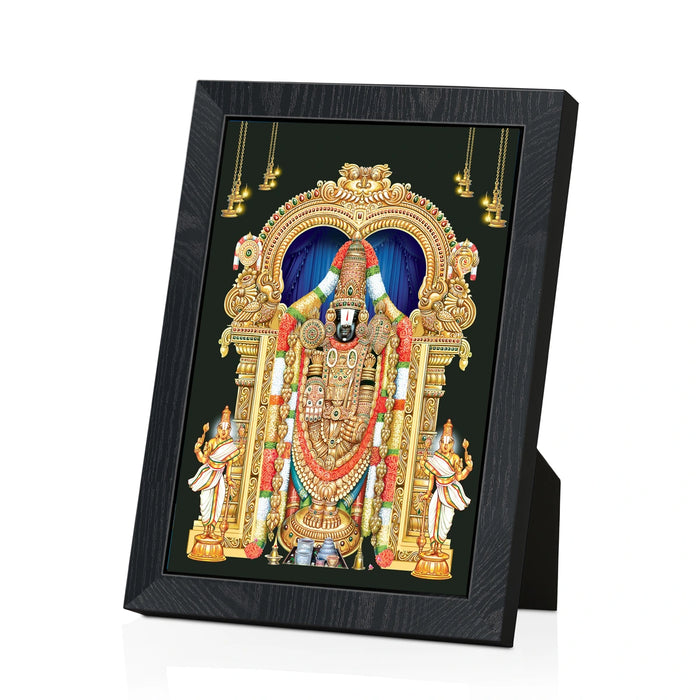Lord Venkatachalapathi Wall Frame | Sri Venkateswara Swamy Photo Frame for Living Room & Pooja Space