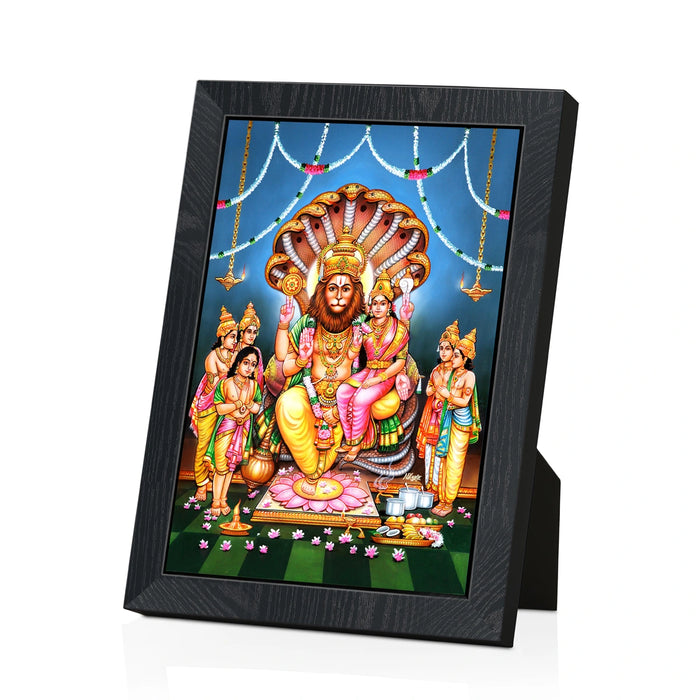 Sri Narasimha Bhagavan Photo Frame | Lord Narasimhar Picture Frame for Living Room & Pooja Space
