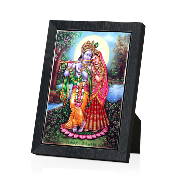 Radha Krishna Picture Frame | Divine Radha Krishnar Photo Frame for Living Room & Pooja Space