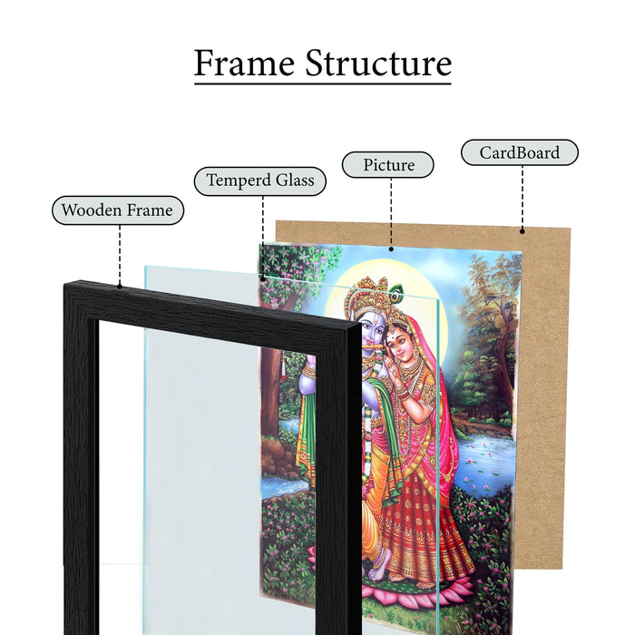 Radha Krishna Picture Frame | Divine Radha Krishnar Photo Frame for Living Room & Pooja Space