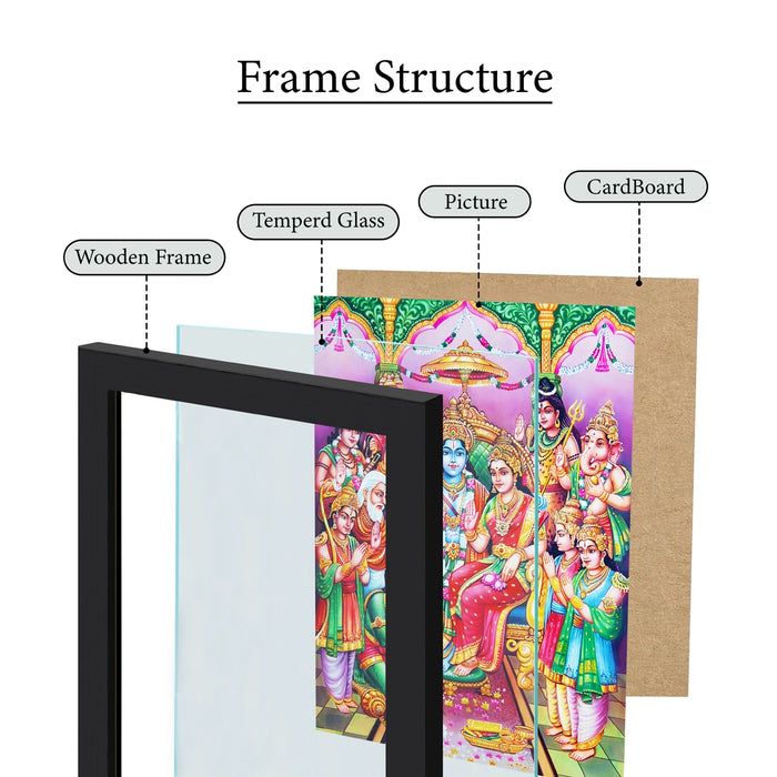 Ramar Pattabhishekam Wall Frame | Lord Rama Coronation Photo Frame for Home & Pooja Room