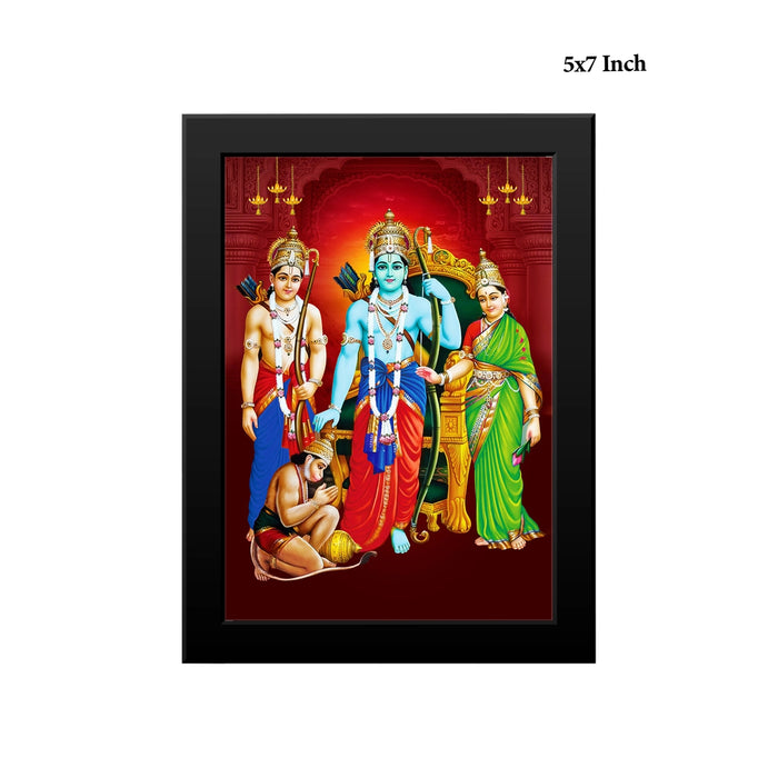 Sri Kothanda Ramar Wall Frame | Divine Rama Darbar Photo Frame with Sita, Lakshmana & Hanuman for Pooja Space