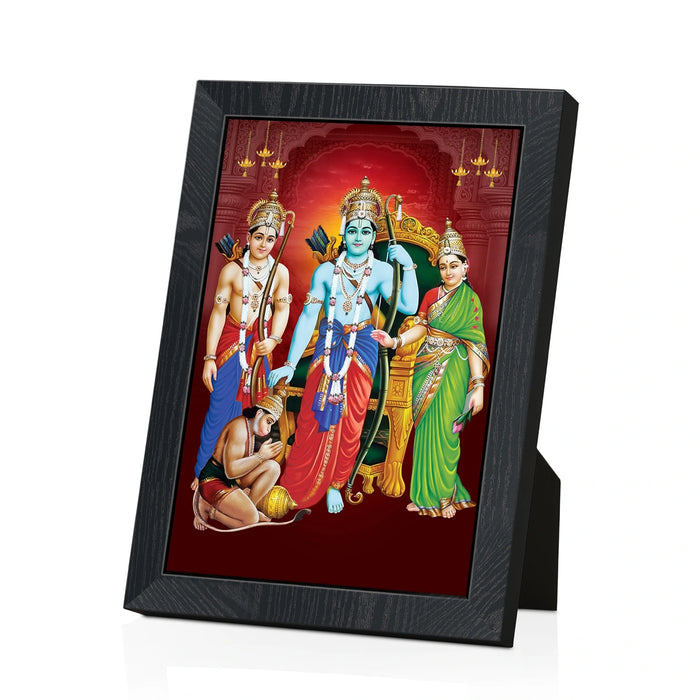 Sri Kothanda Ramar Wall Frame | Divine Rama Darbar Photo Frame with Sita, Lakshmana & Hanuman for Pooja Space