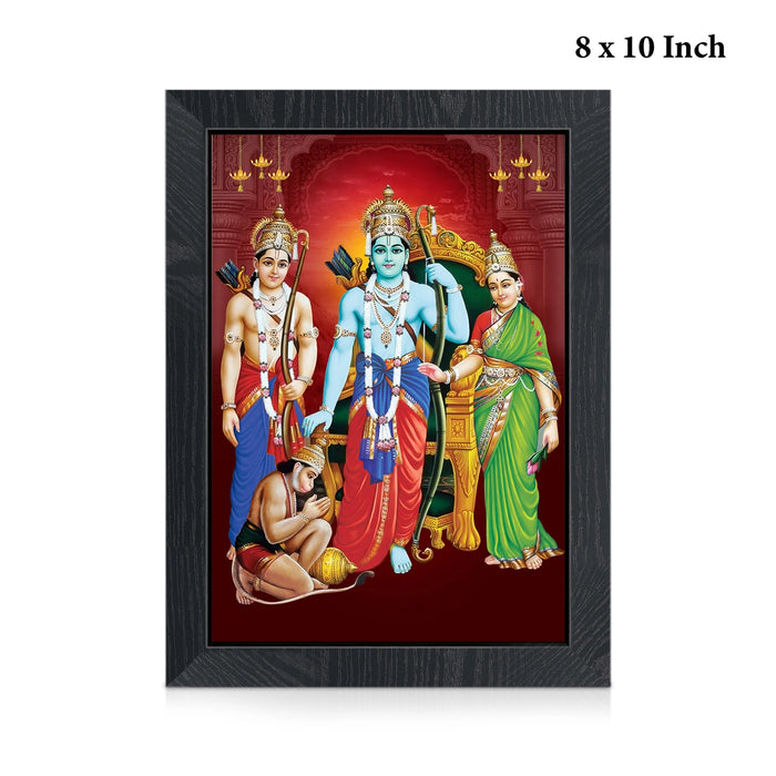 Sri Kothanda Ramar Wall Frame | Divine Rama Darbar Photo Frame with Sita, Lakshmana & Hanuman for Pooja Space