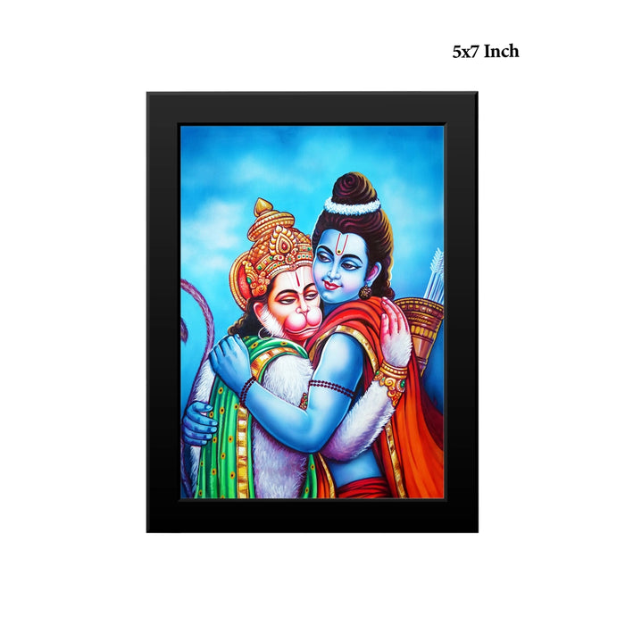 Lord Rama with Hanuman Photo Frame | Rama Hanuman Picture Frame for Living Room & Pooja Space