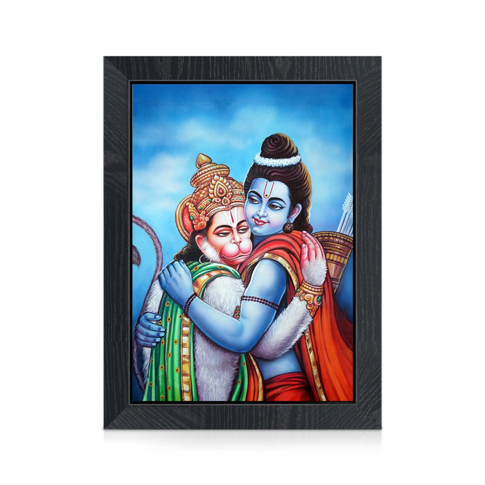Lord Rama with Hanuman Photo Frame | Rama Hanuman Picture Frame for Living Room & Pooja Space