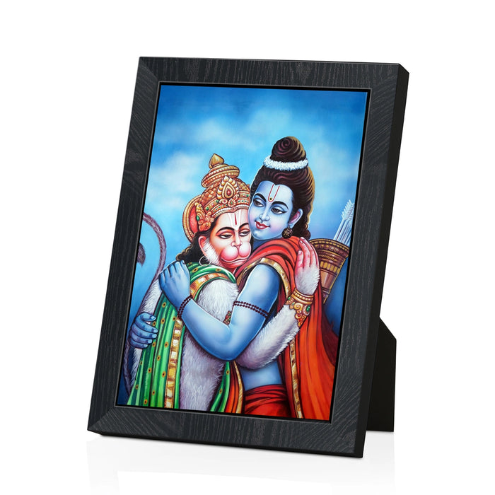Lord Rama with Hanuman Photo Frame | Rama Hanuman Picture Frame for Living Room & Pooja Space