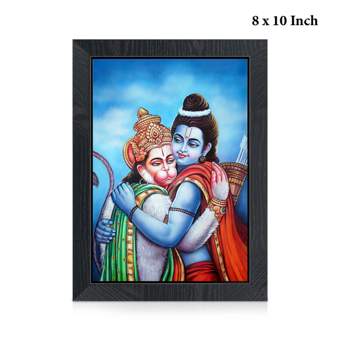 Lord Rama with Hanuman Photo Frame | Rama Hanuman Picture Frame for Living Room & Pooja Space