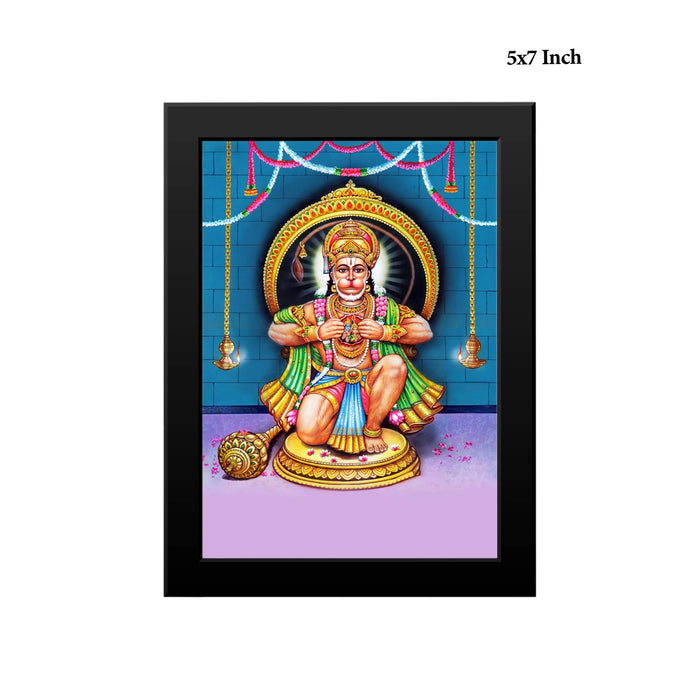 Sri Hanuman Picture Frame | Divine Rama Bhakta Hanuman Photo Frame for Pooja Space
