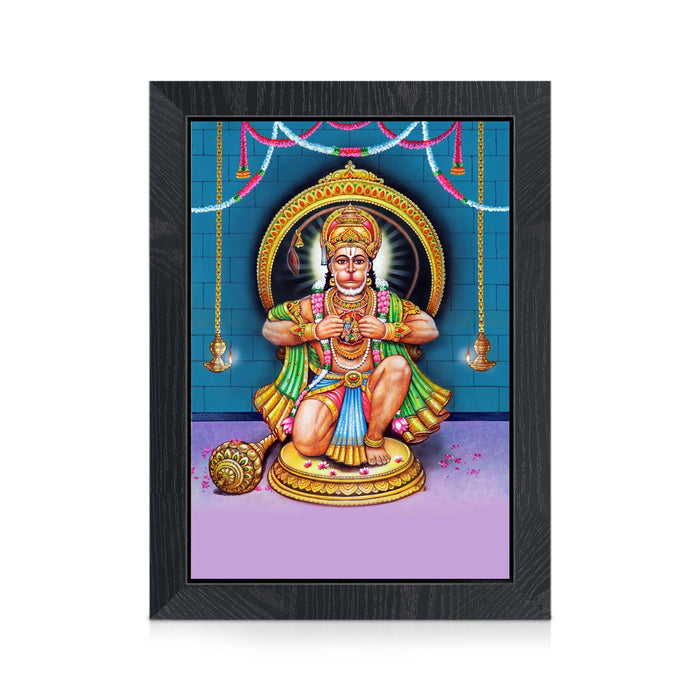 Sri Hanuman Picture Frame | Divine Rama Bhakta Hanuman Photo Frame for Pooja Space