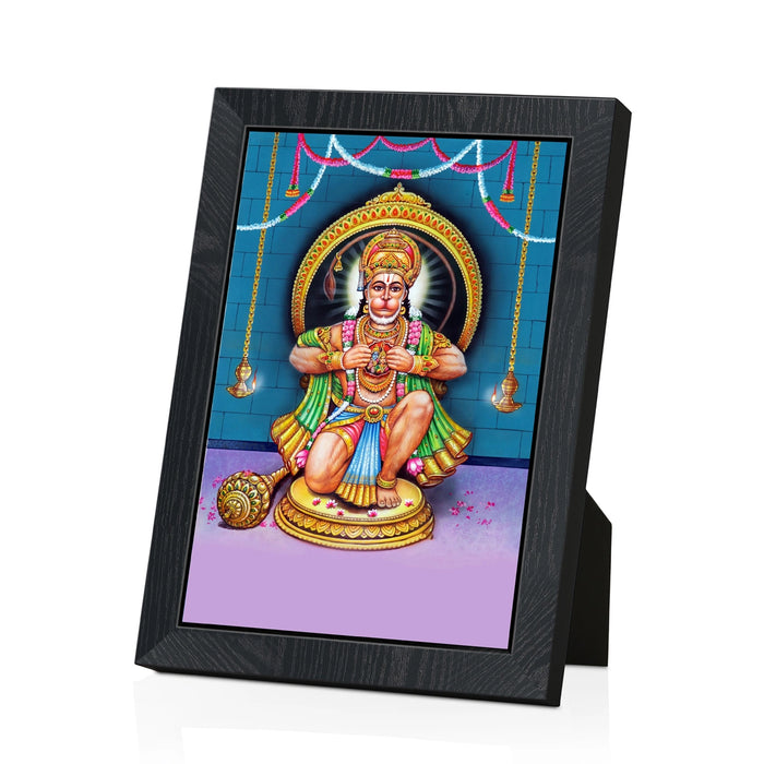 Sri Hanuman Picture Frame | Divine Rama Bhakta Hanuman Photo Frame for Pooja Space