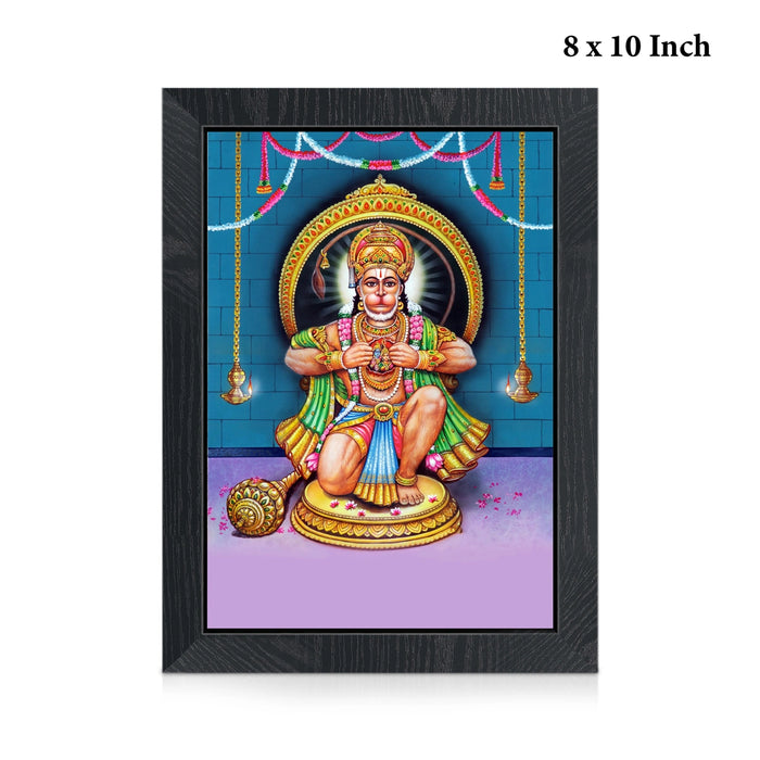 Sri Hanuman Picture Frame | Divine Rama Bhakta Hanuman Photo Frame for Pooja Space
