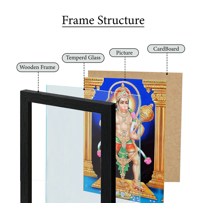 Hanuman Vishwaroopa Photo Frame | Anjaneya Swamy Picture Frame for Home & Pooja Room