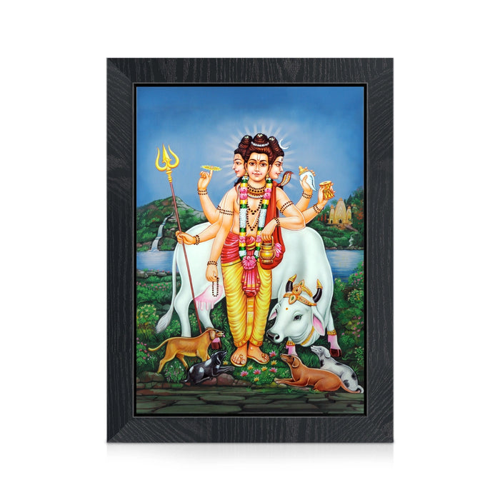 Sri Dattatreya Wall Frame | Lord Dattatreya Maharaj Photo Frame for Home & Pooja Space
