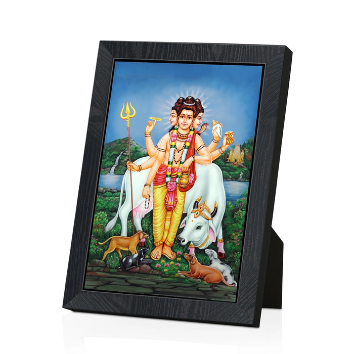 Sri Dattatreya Wall Frame | Lord Dattatreya Maharaj Photo Frame for Home & Pooja Space