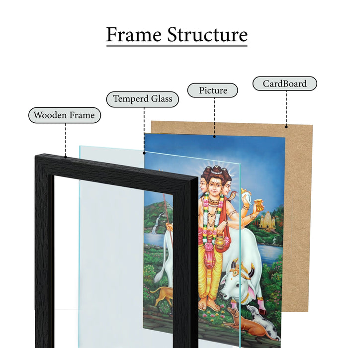 Sri Dattatreya Wall Frame | Lord Dattatreya Maharaj Photo Frame for Home & Pooja Space