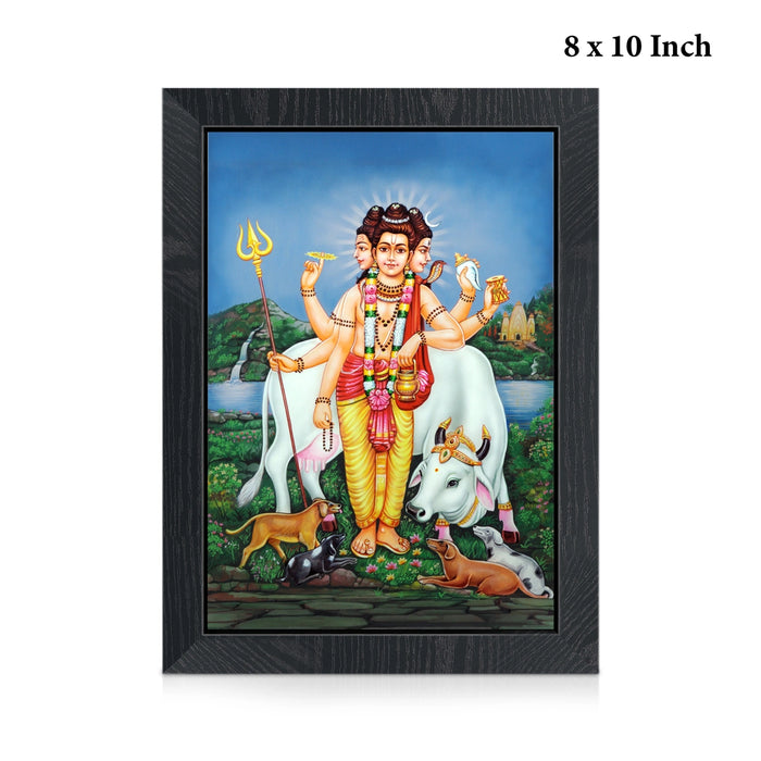 Sri Dattatreya Wall Frame | Lord Dattatreya Maharaj Photo Frame for Home & Pooja Space