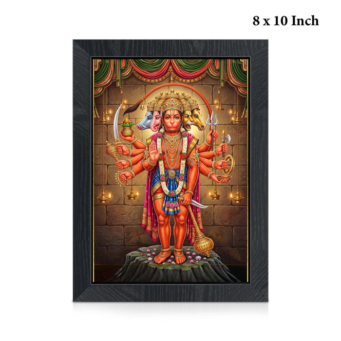 Sri Panchamukha Hanuman Picture Frame | Divine Five-Faced Hanuman Photo Frame for Living Room & Pooja Space