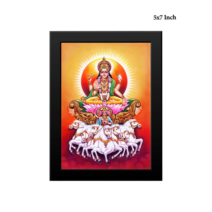 Sri Surya Narayana Wall Frame | Divine Surya Bhagavan Vastu Photo Frame For Living Room & Pooja Space