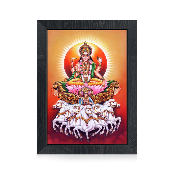 Sri Surya Narayana Wall Frame | Divine Surya Bhagavan Vastu Photo Frame For Living Room & Pooja Space