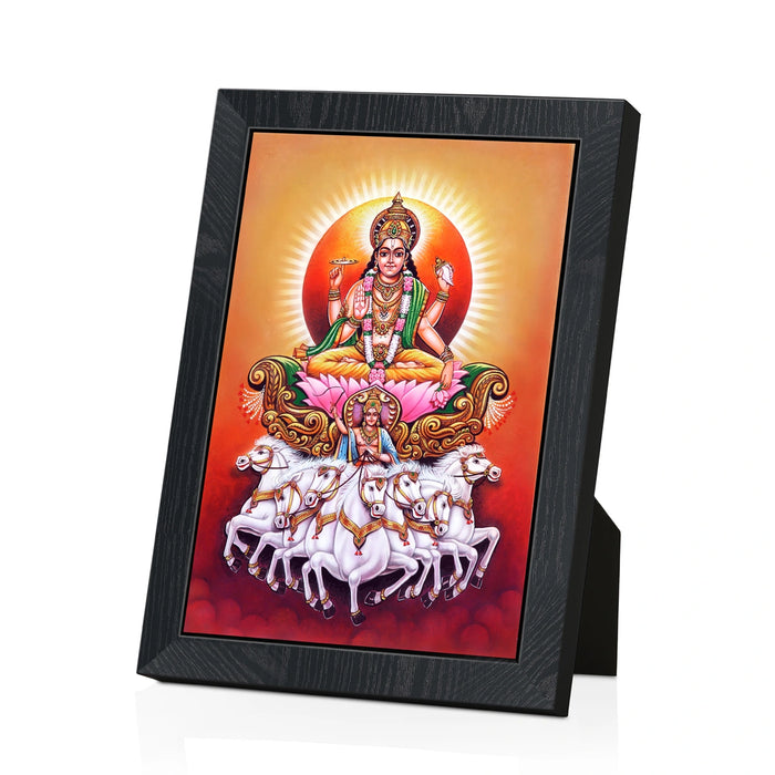 Sri Surya Narayana Wall Frame | Divine Surya Bhagavan Vastu Photo Frame For Living Room & Pooja Space