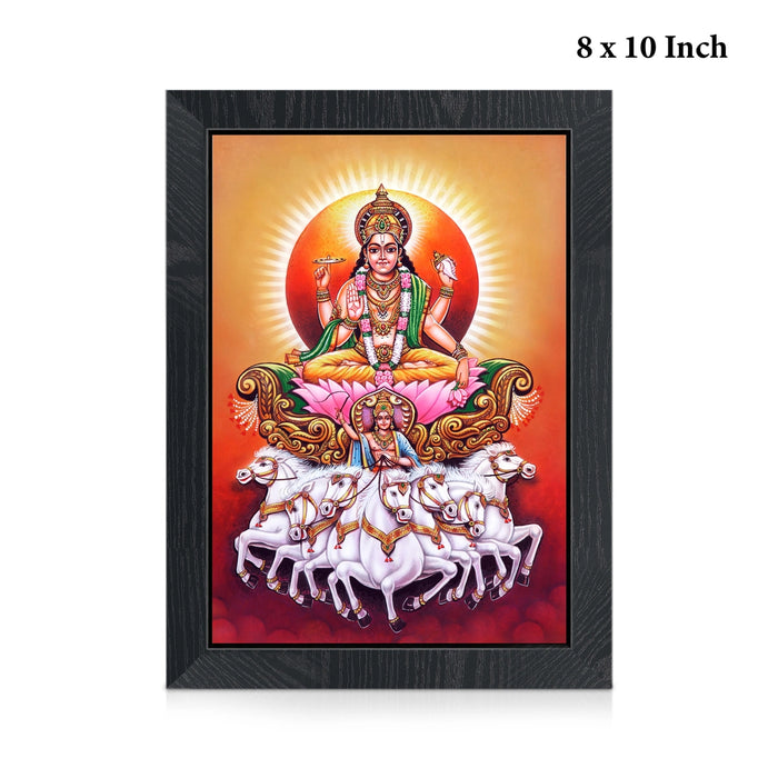 Sri Surya Narayana Wall Frame | Divine Surya Bhagavan Vastu Photo Frame For Living Room & Pooja Space