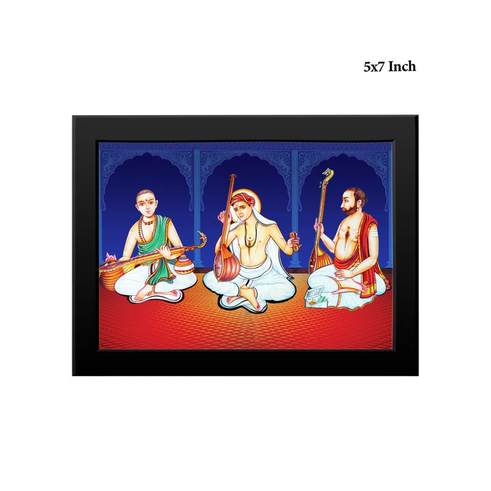 Mummoorthigal Wall Frame | Saint Tyagaraja, Muthuswamy Dikshitar & Shyama Shastri Photo Frame For Living Room