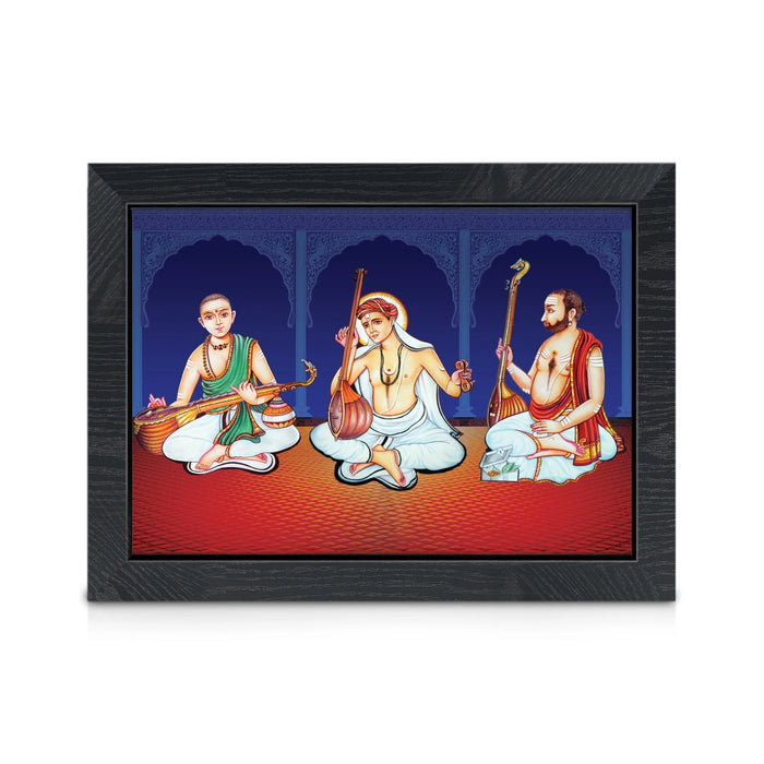 Mummoorthigal Wall Frame | Saint Tyagaraja, Muthuswamy Dikshitar & Shyama Shastri Photo Frame For Living Room