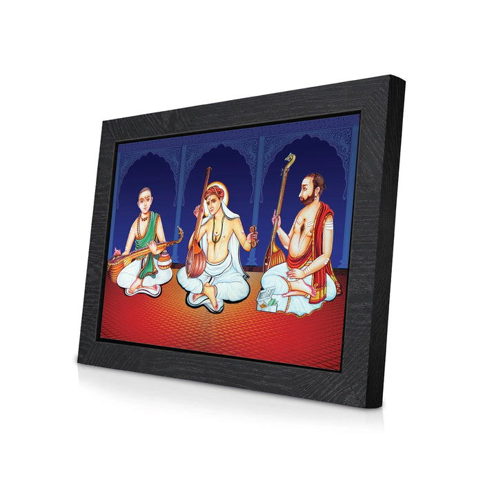Mummoorthigal Wall Frame | Saint Tyagaraja, Muthuswamy Dikshitar & Shyama Shastri Photo Frame For Living Room