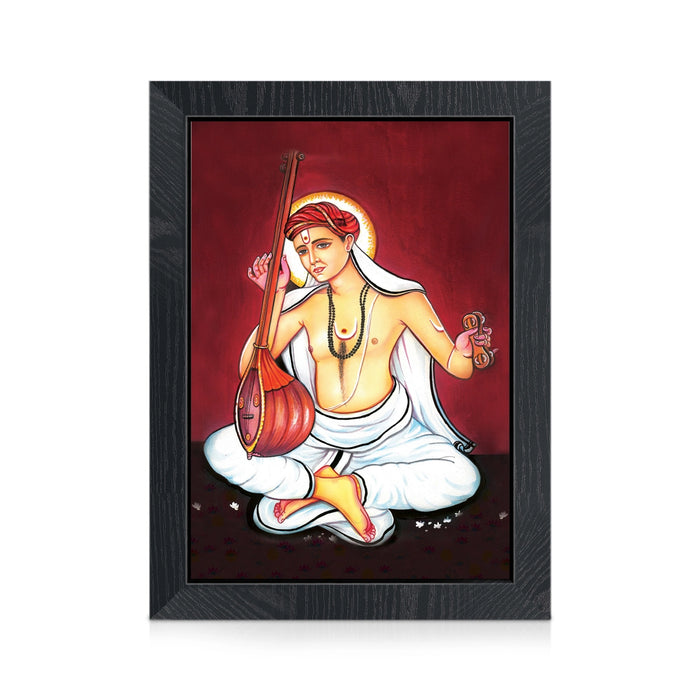 Sri Tyagaraja Divine Photo Frame | Sacred Carnatic Music Saint Wall Frame For Home & Pooja Room