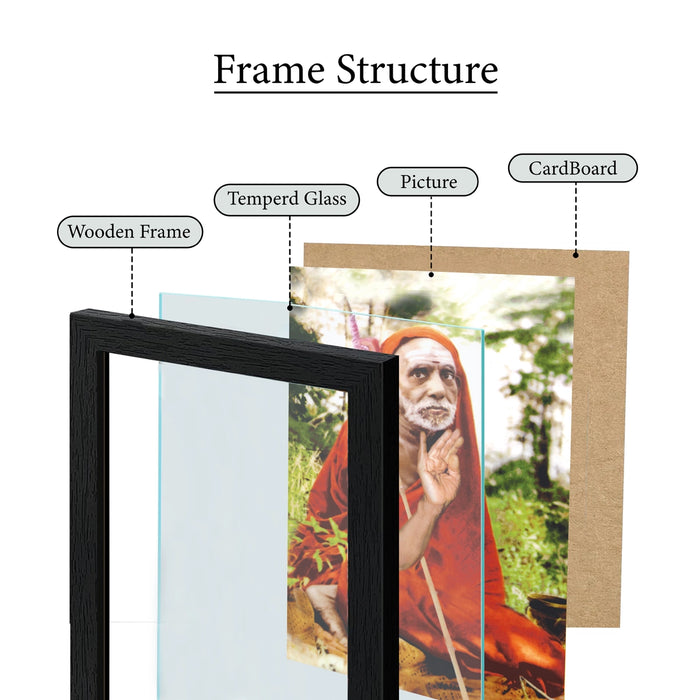 Sri Kanchi Mahaswami Photo Frame | Mahaperiyava Picture Frame for Pooja Space & Home