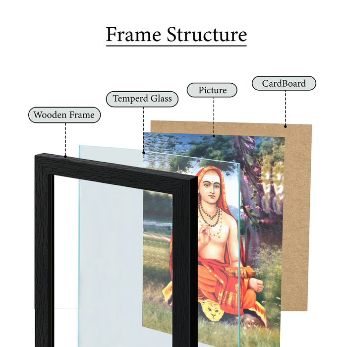 Adi Shankaracharya Photo Frame | Saint Jagadguru Adi Shankara Wall Frame for Home & Meditation Room