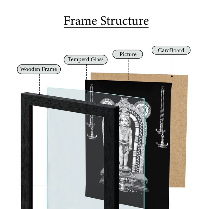Guruvayurappan Picture Frame | Lord Guruvayur Krishna Photo Frame for Home & Pooja Room